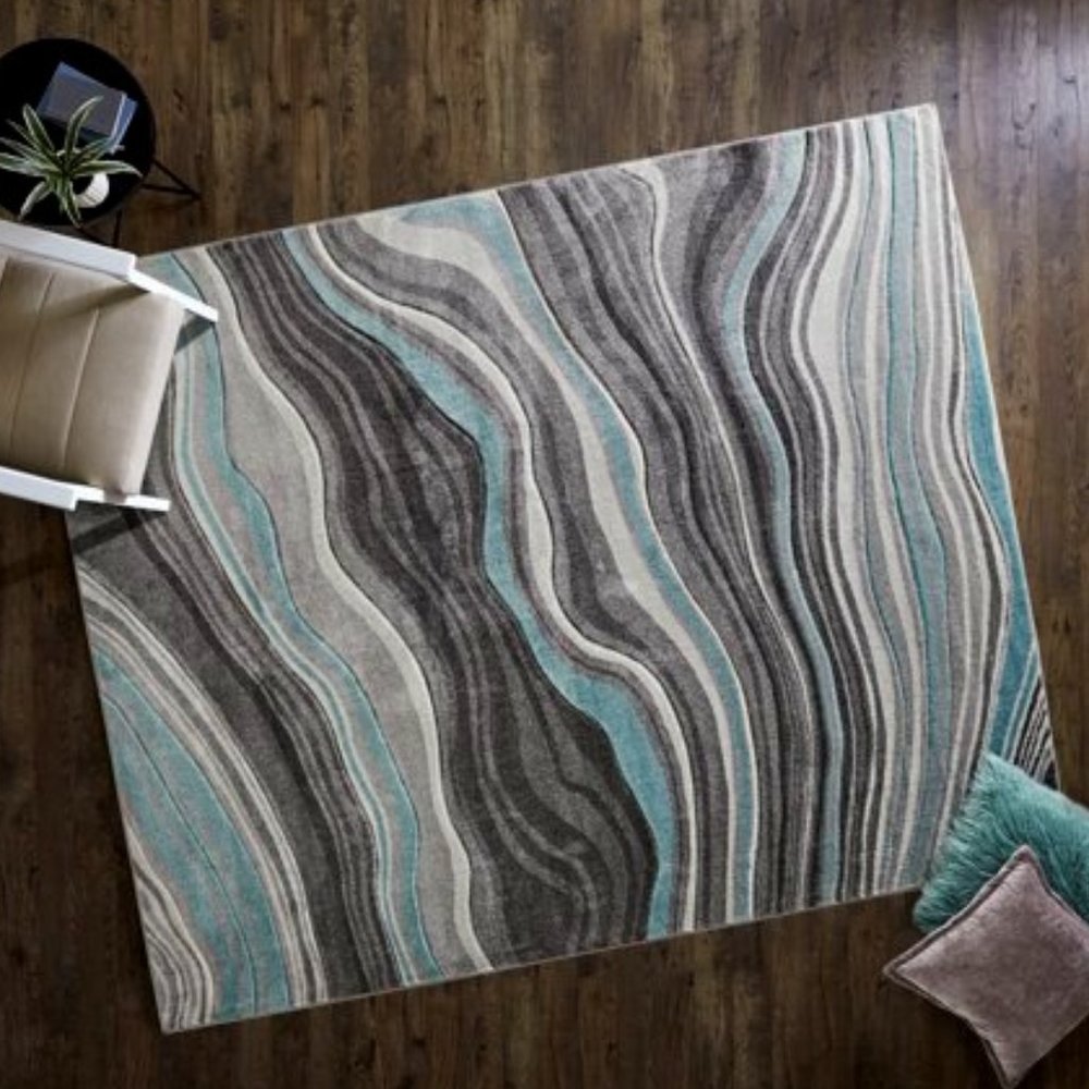 Waves-Blue-Geode - Better Homes & Garden Area Rug